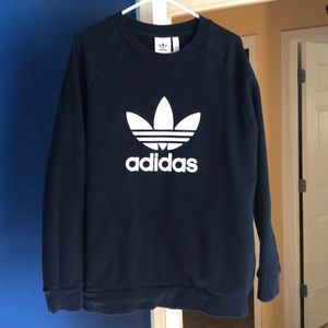 Adidas navy long sleeve sweater